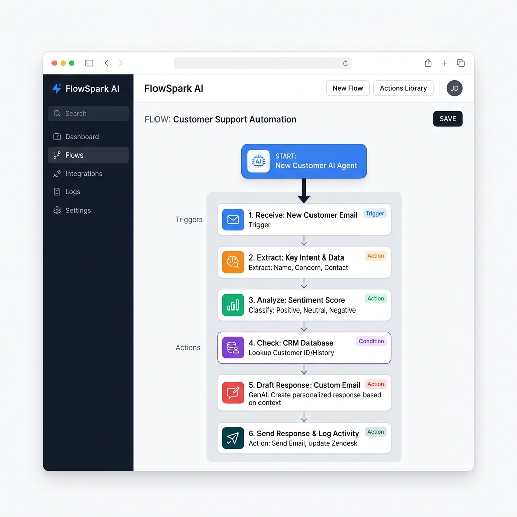 Action-Driven AI Workflows